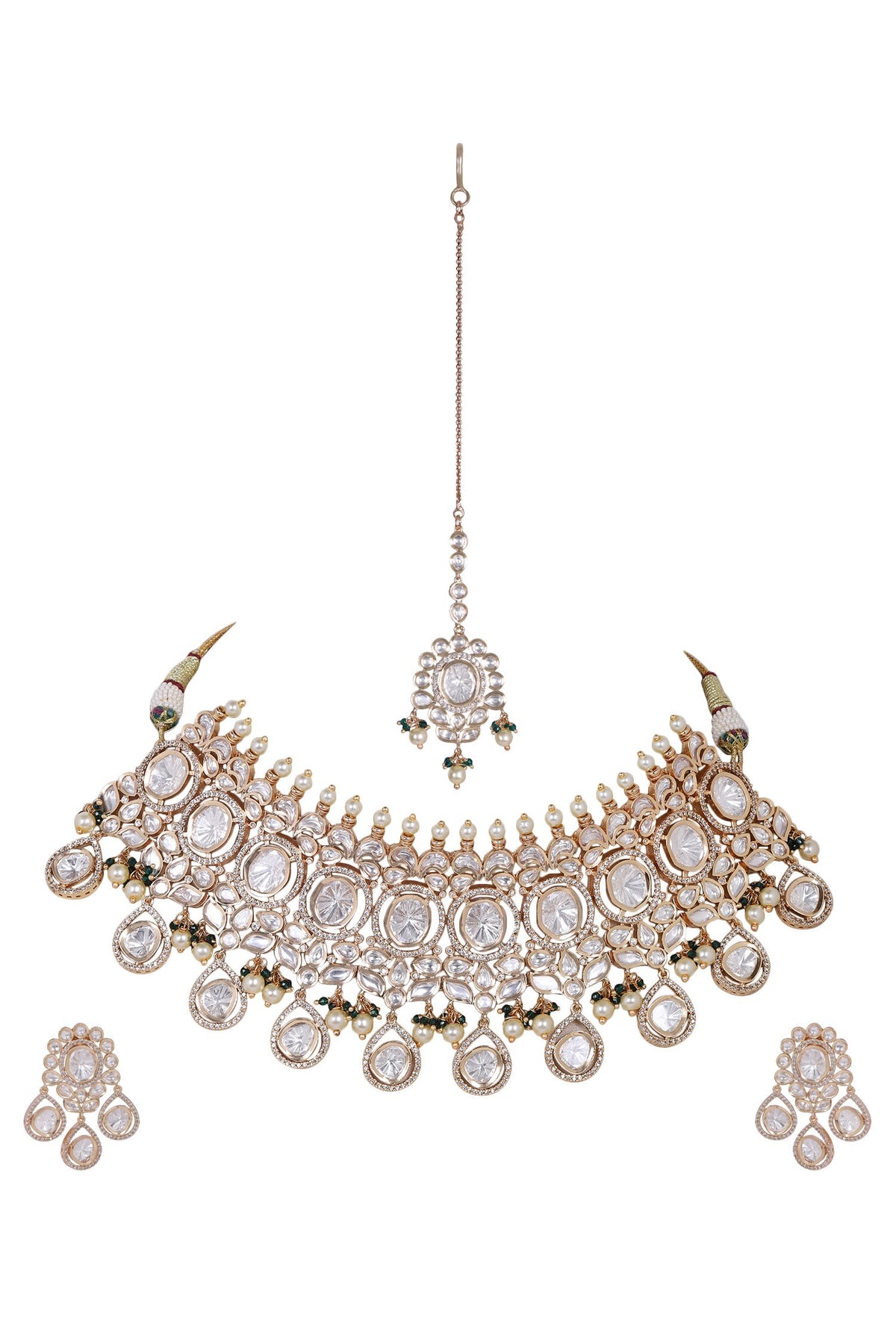 Kundan Embellished Necklace Set 