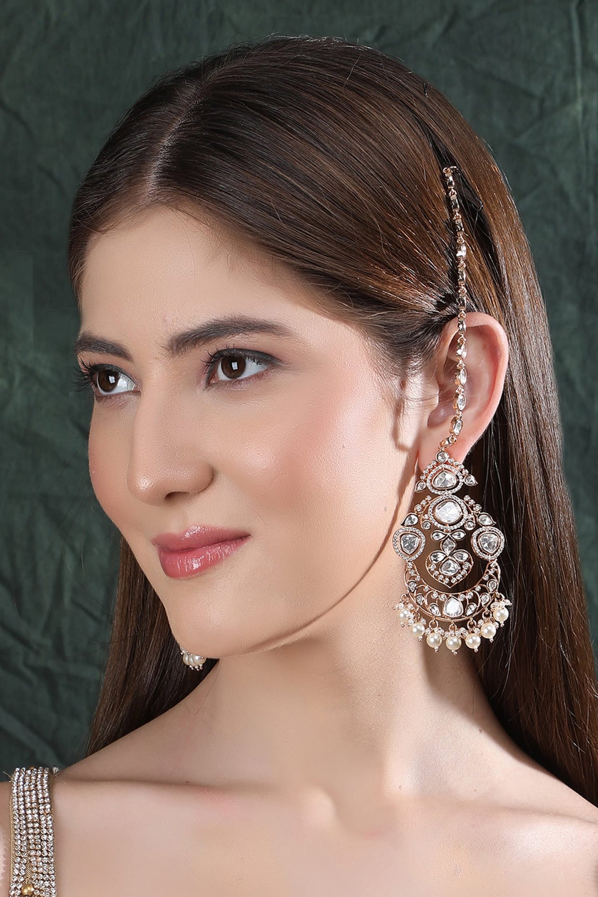 Embellished Chand Earrings 
