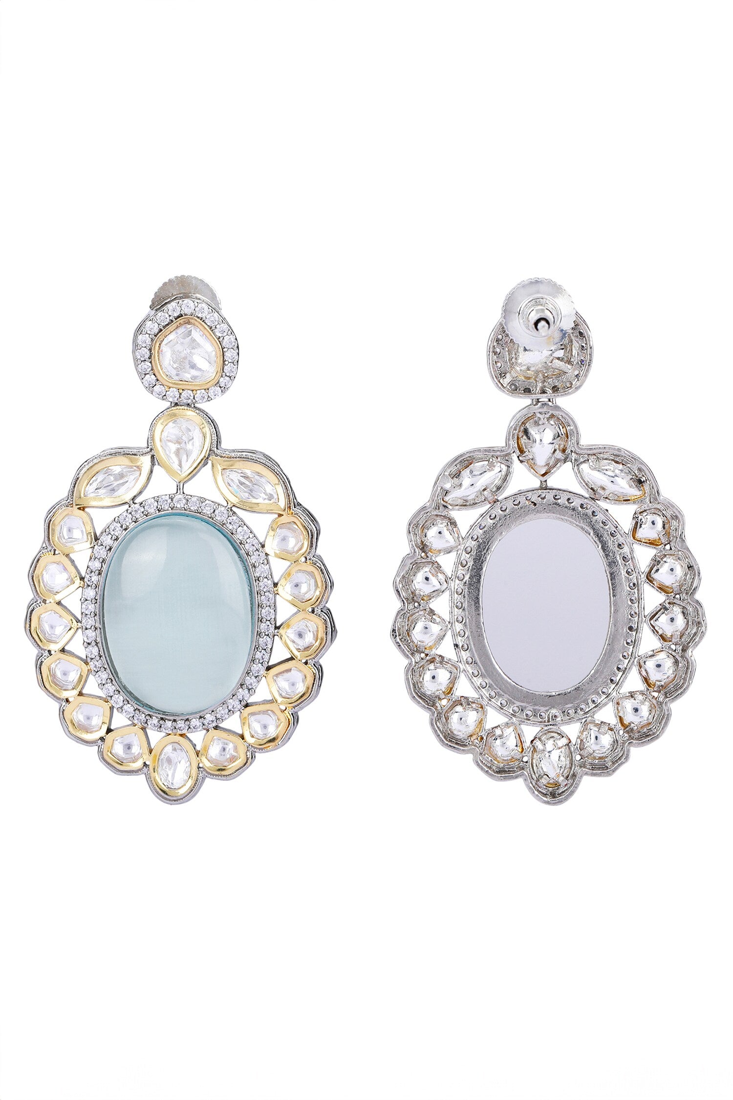 Rhodium Plated Embellished Necklace Set 