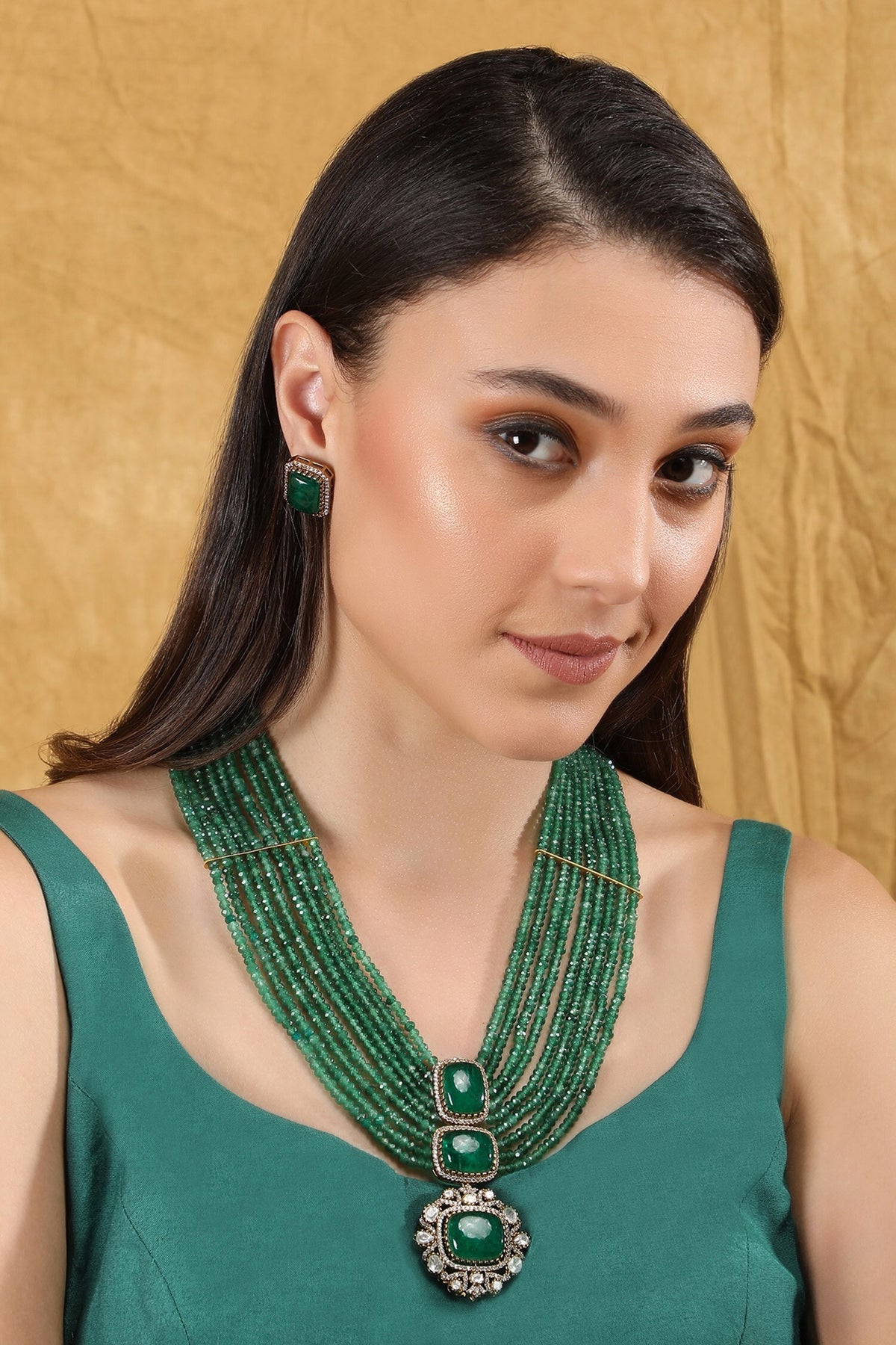 Multi Layered Pendant Necklace Set 