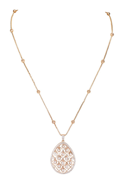 Jaali Drop Pendant Necklace Set 