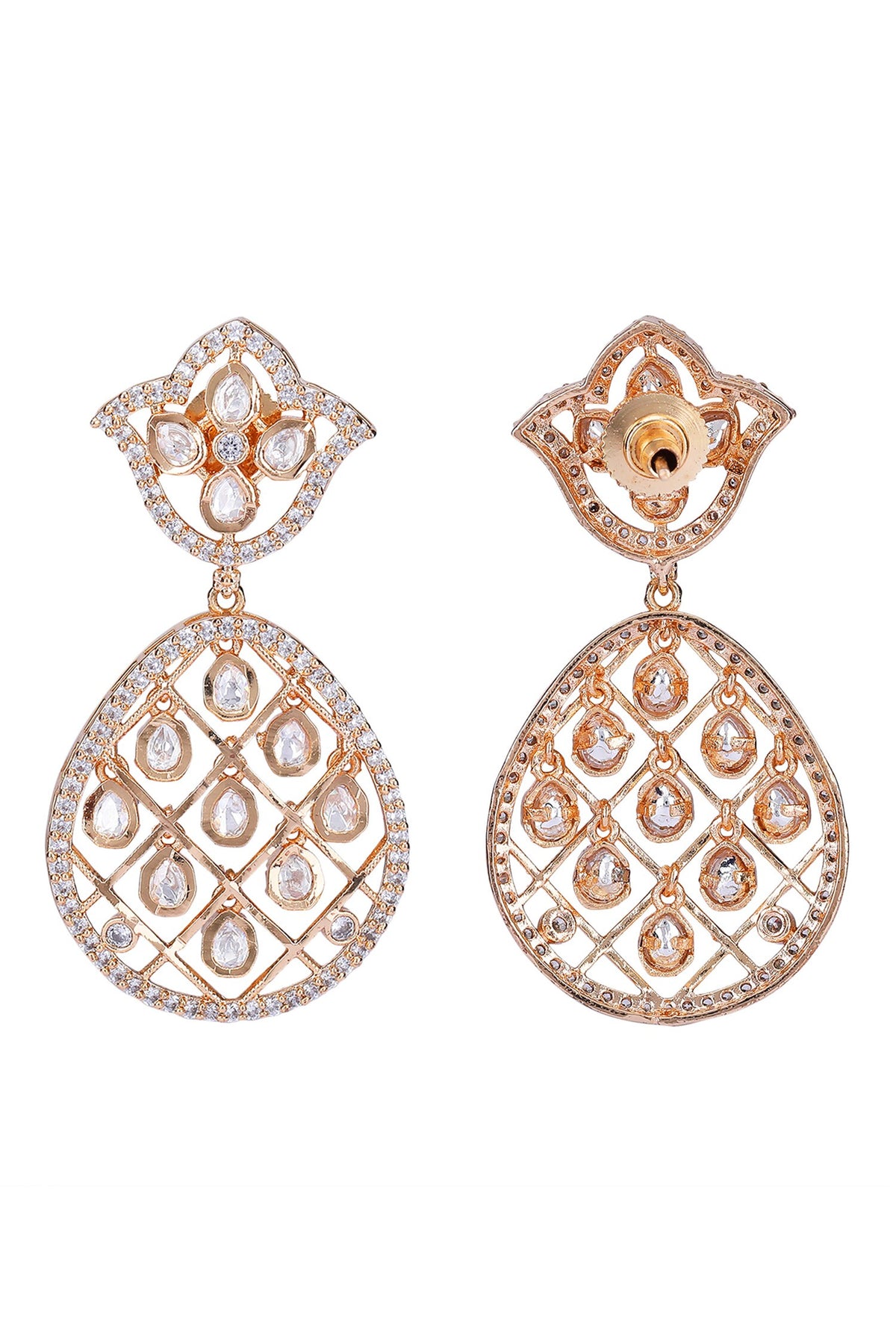 Jaali Drop Pendant Necklace Set 
