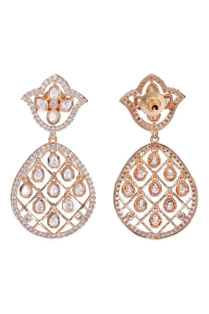 Jaali Drop Pendant Necklace Set 
