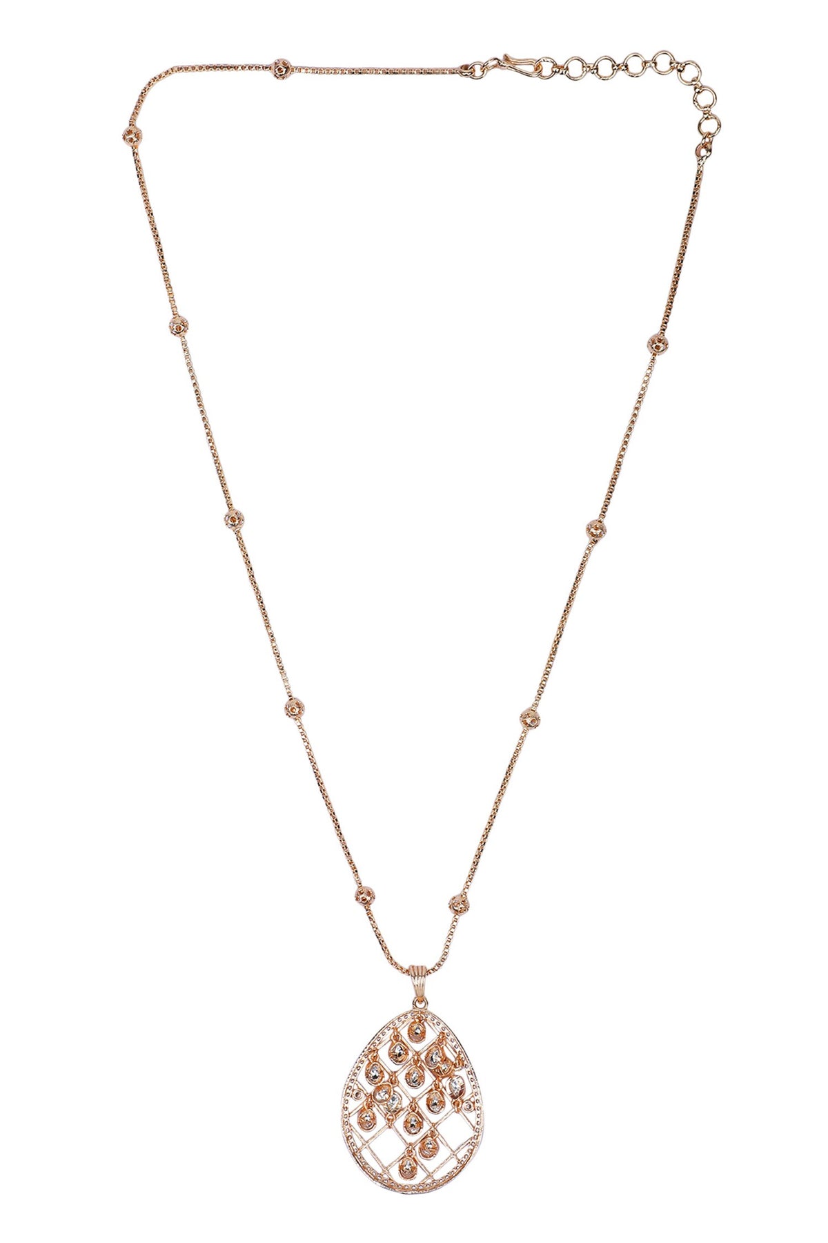 Jaali Drop Pendant Necklace Set 