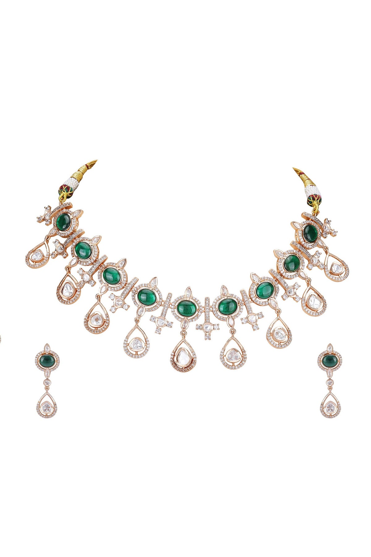 American Diamond Zircon Studded Necklace Set 