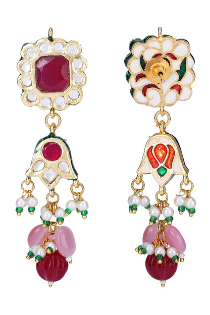 Navratna Stone Embellished Necklace Set 
