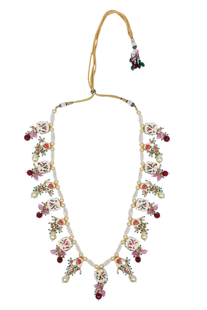 Navratna Stone Embellished Necklace Set 