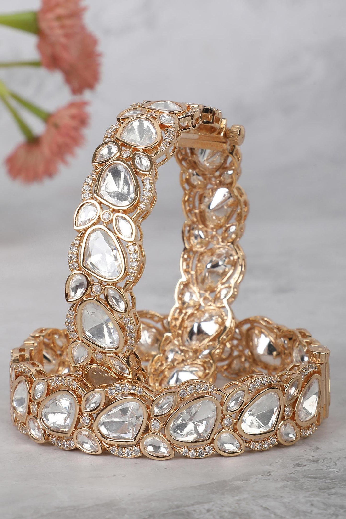 Kundan Polki Bangle - Single Pc 