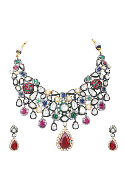American Diamond Embellished Necklace Set 