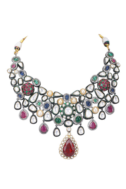 American Diamond Embellished Necklace Set 