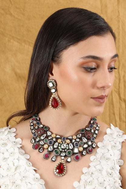 American Diamond Embellished Necklace Set 