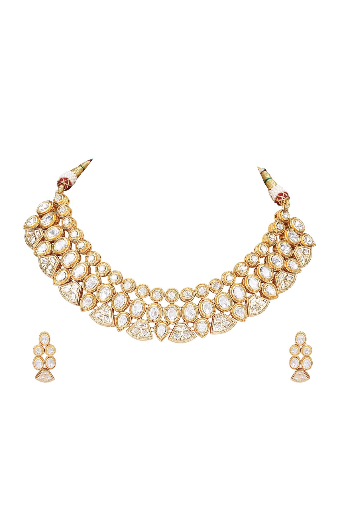 Kundan Studded Choker & Earrings Set 