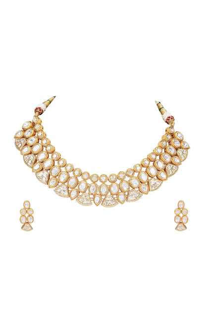 Kundan Studded Choker & Earrings Set 