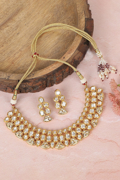 Kundan Studded Choker & Earrings Set 