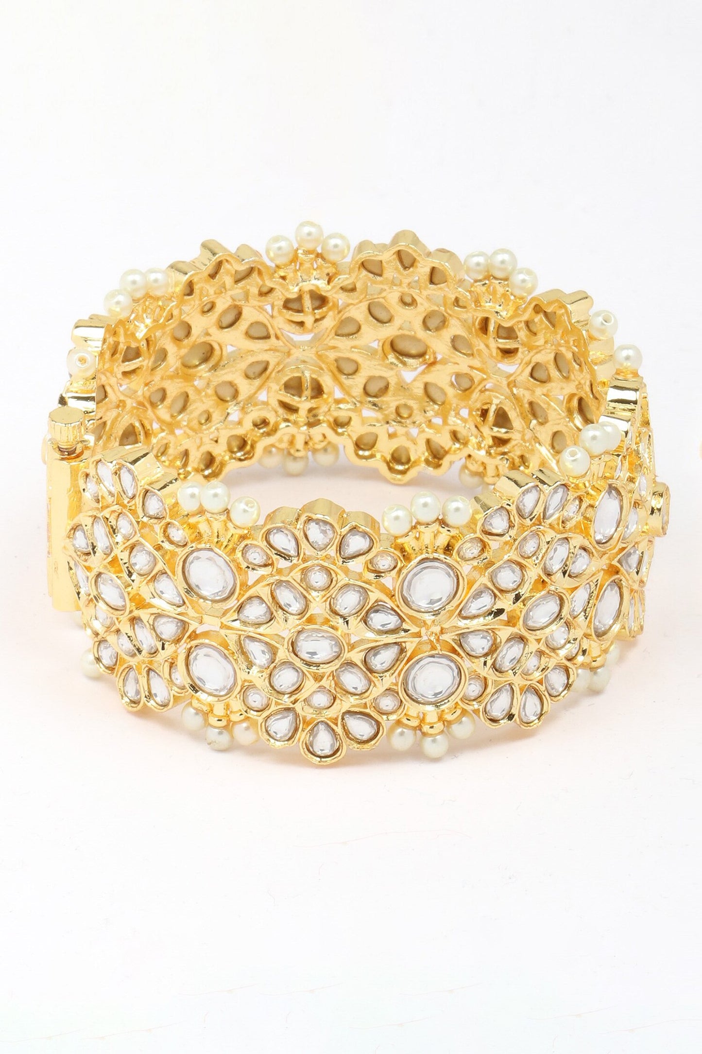 Legend Kundan Studded Floral Bracelet- Single Pc 
