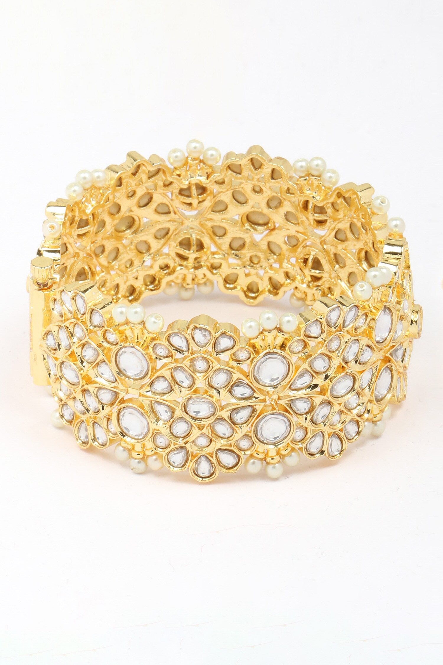 Legend Kundan Studded Floral Bracelet- Single Pc 