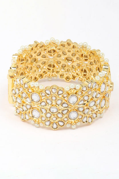 Legend Kundan Studded Floral Bracelet- Single Pc 