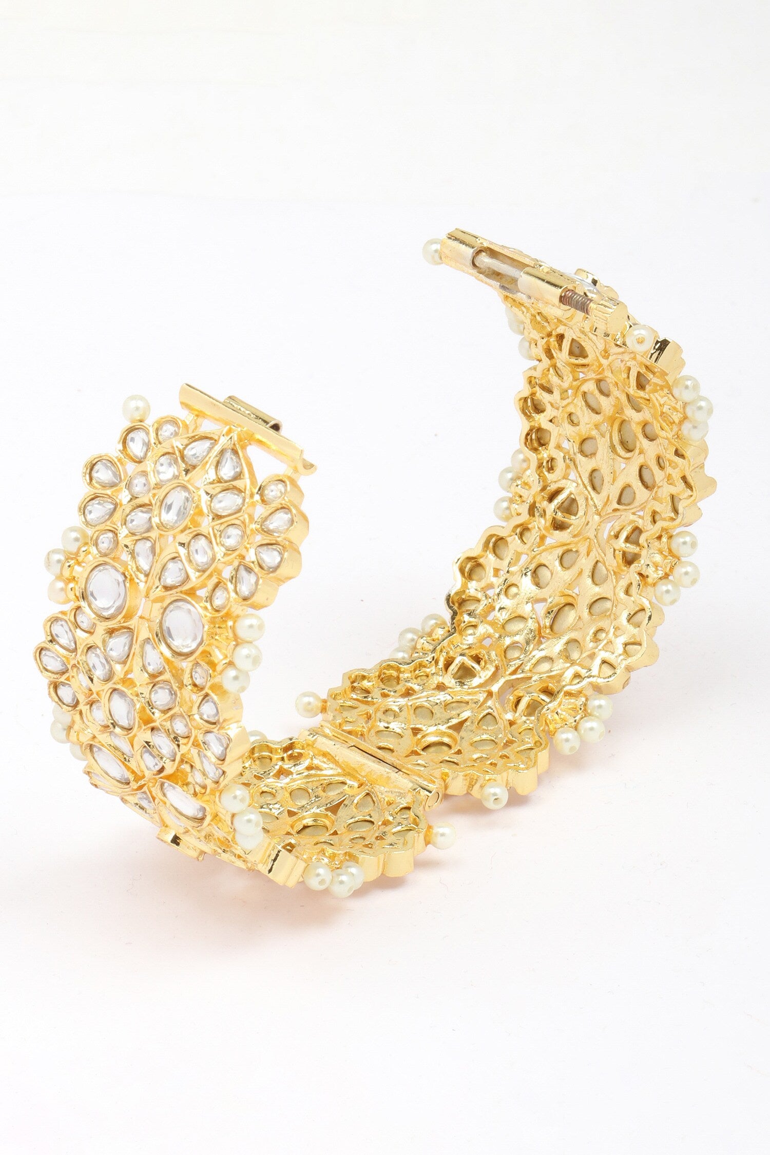 Legend Kundan Studded Floral Bracelet- Single Pc 