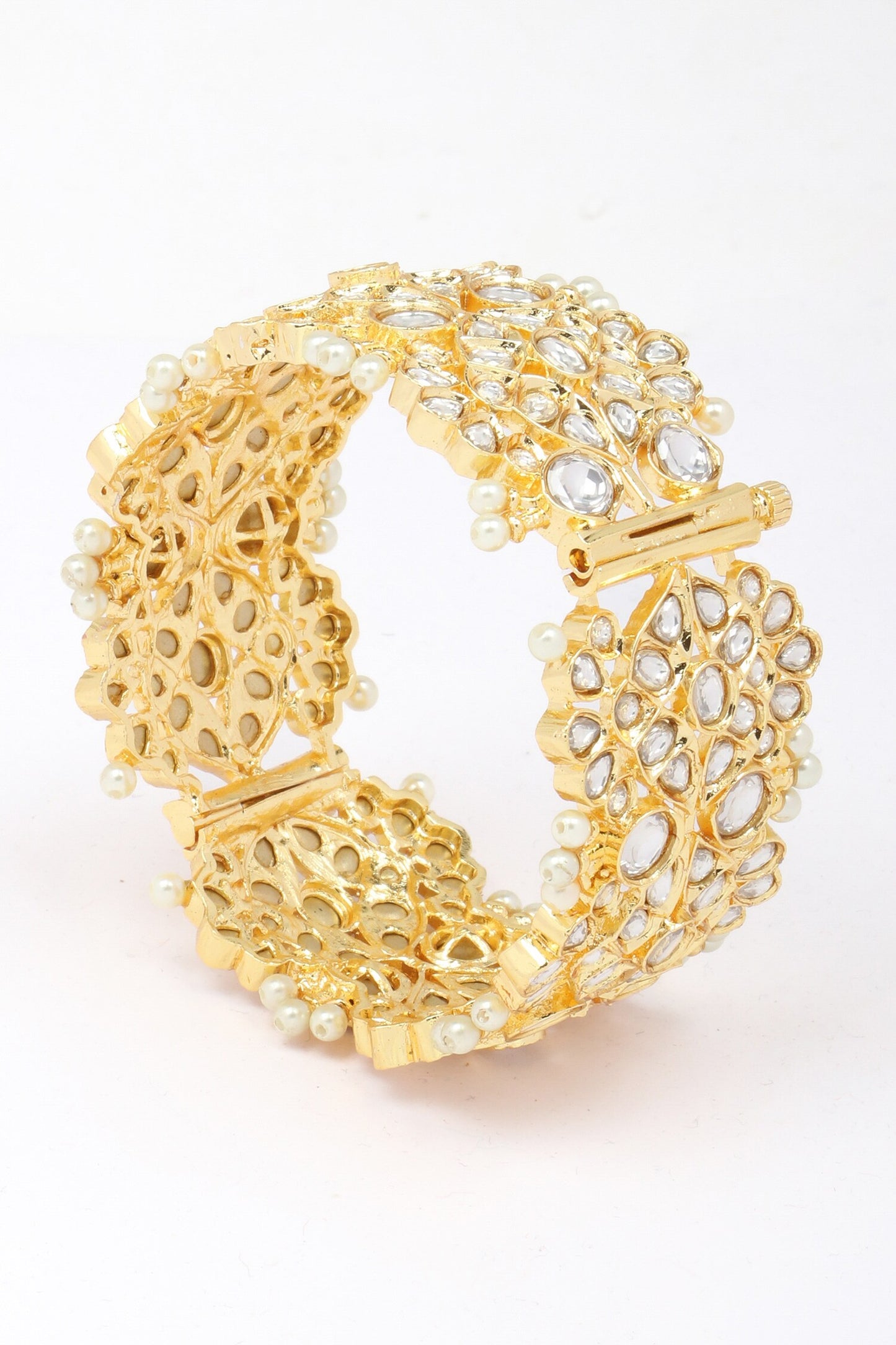 Legend Kundan Studded Floral Bracelet- Single Pc 
