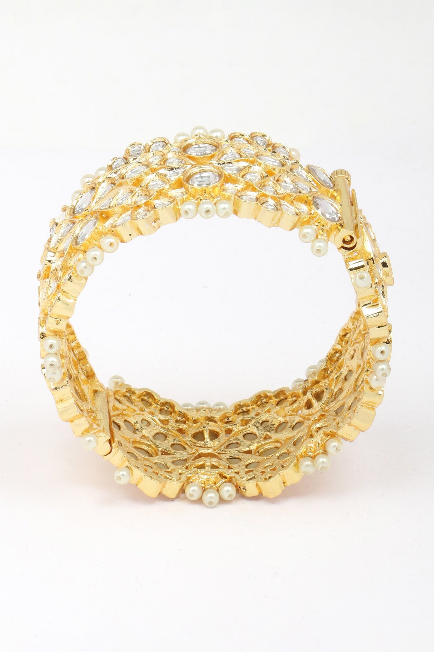 Legend Kundan Studded Floral Bracelet- Single Pc 