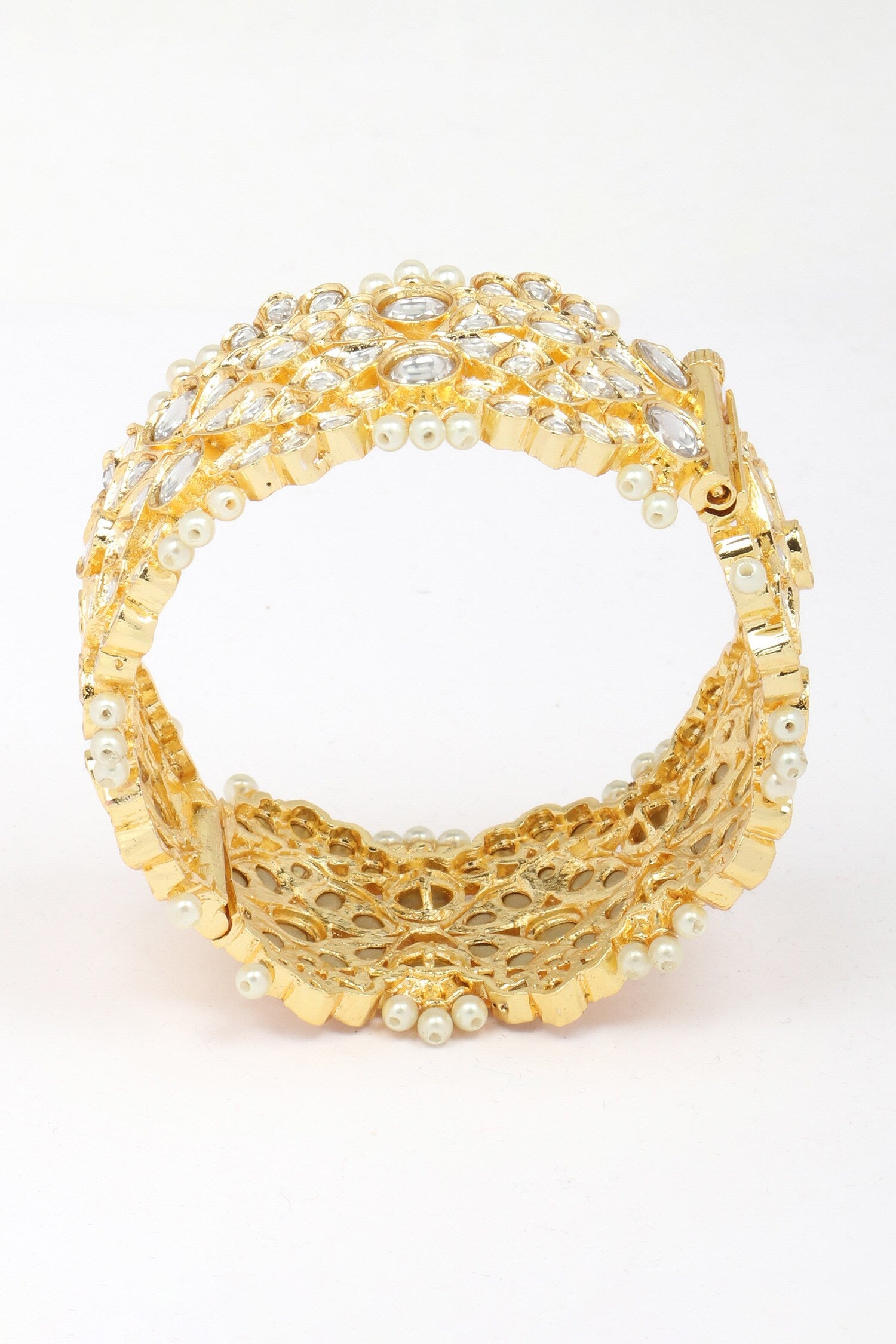 Legend Kundan Studded Floral Bracelet- Single Pc 