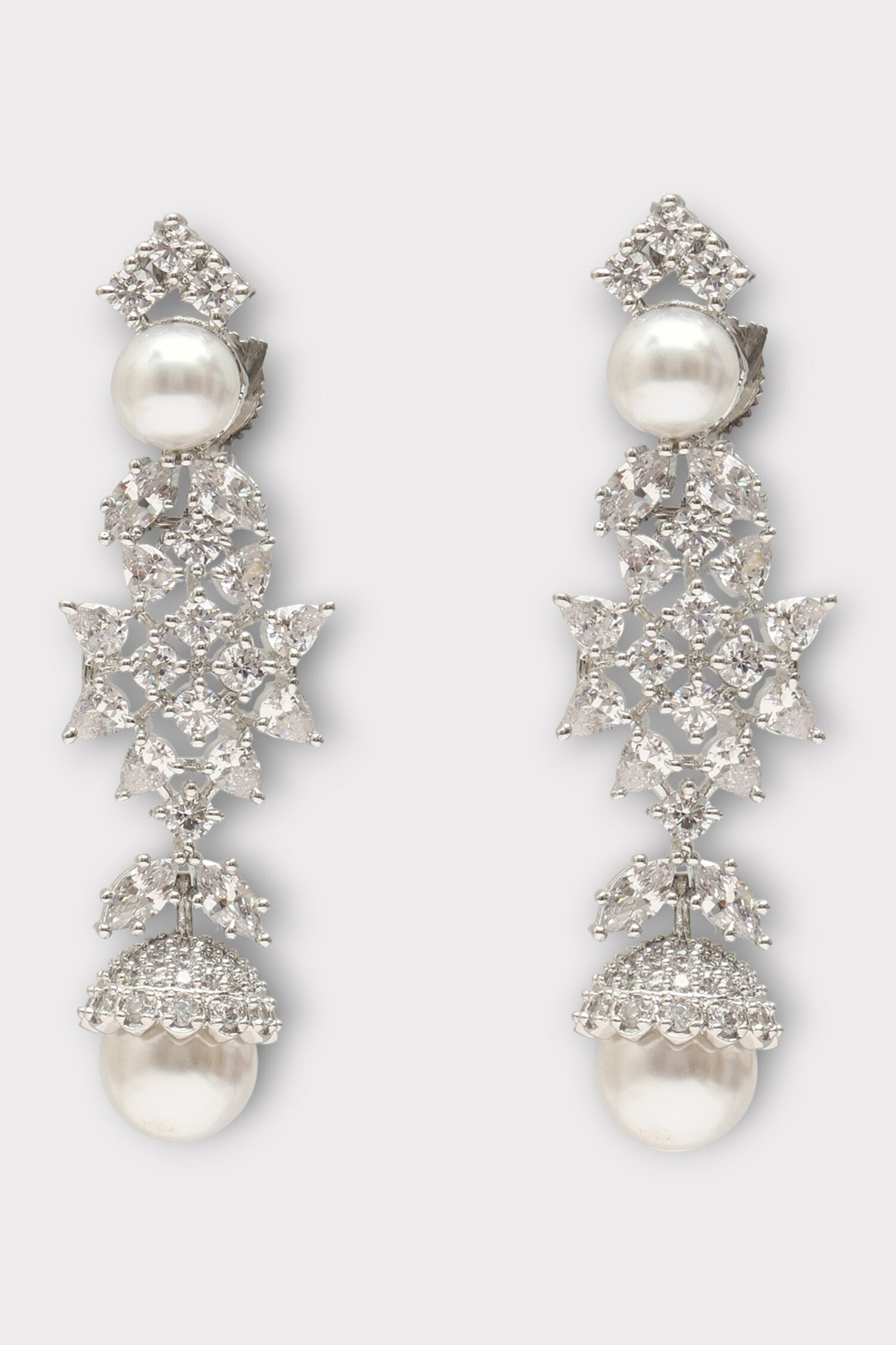 Delight Zircon Studded Floral Necklace Set 