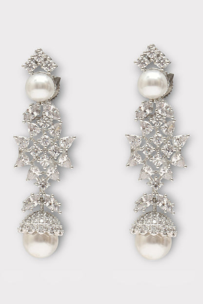 Delight Zircon Studded Floral Necklace Set 