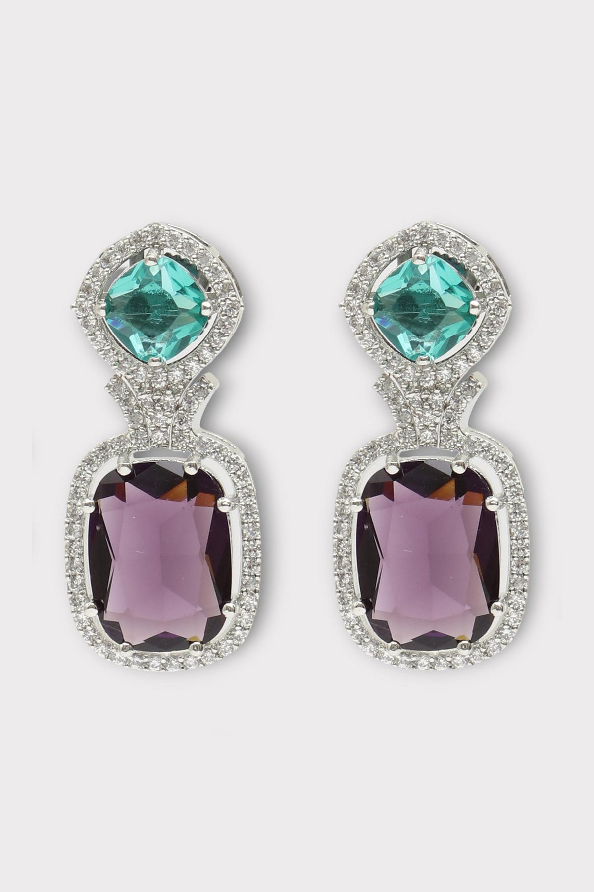 Florence Geometric Zircon Studded Necklace Set 