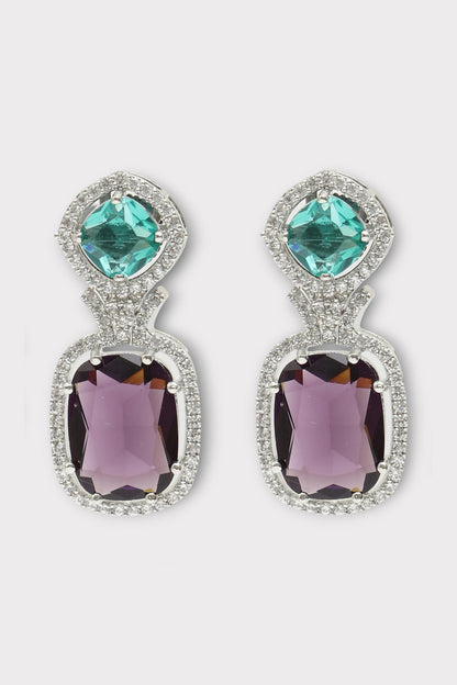 Florence Geometric Zircon Studded Necklace Set 