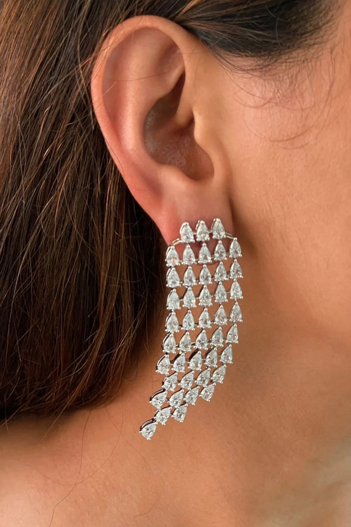 Grand Statement Kate Drop Diamond Necklace Set 