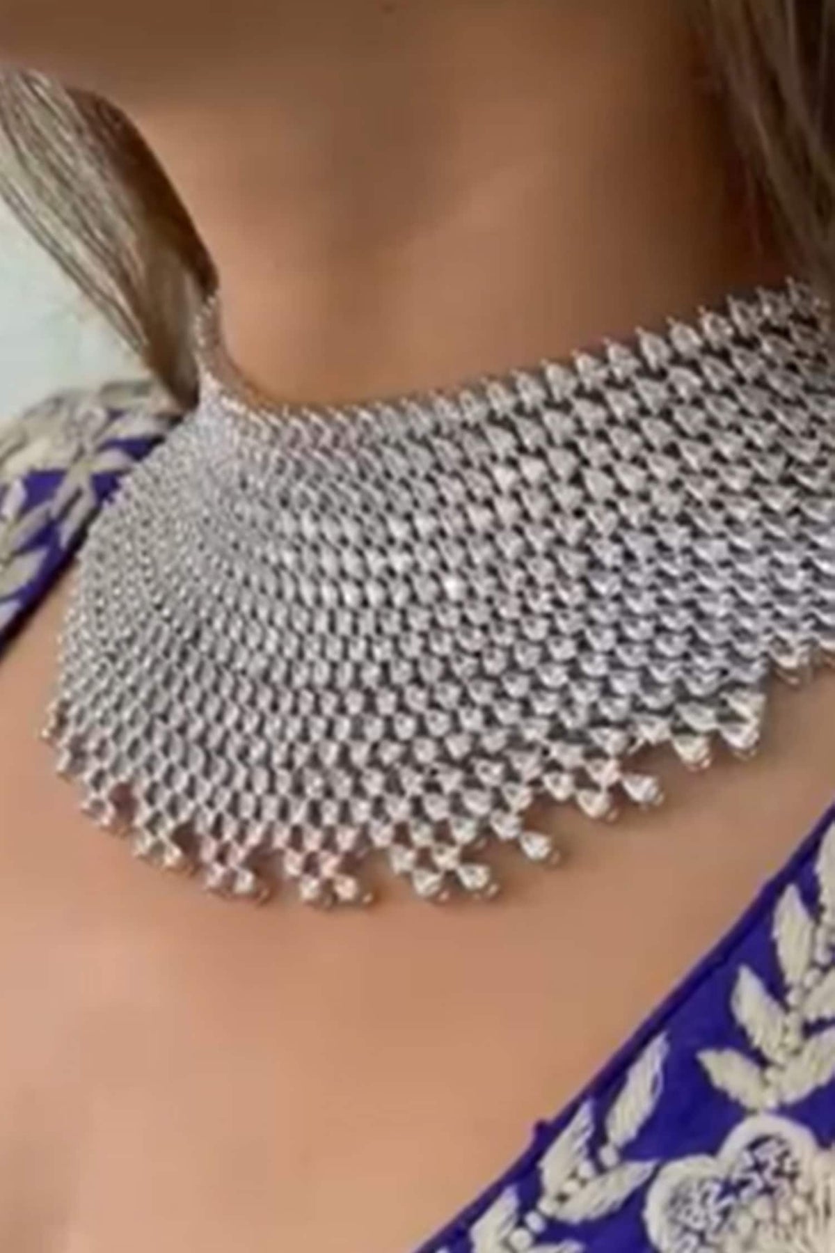 Grand Statement Kate Drop Diamond Necklace Set 