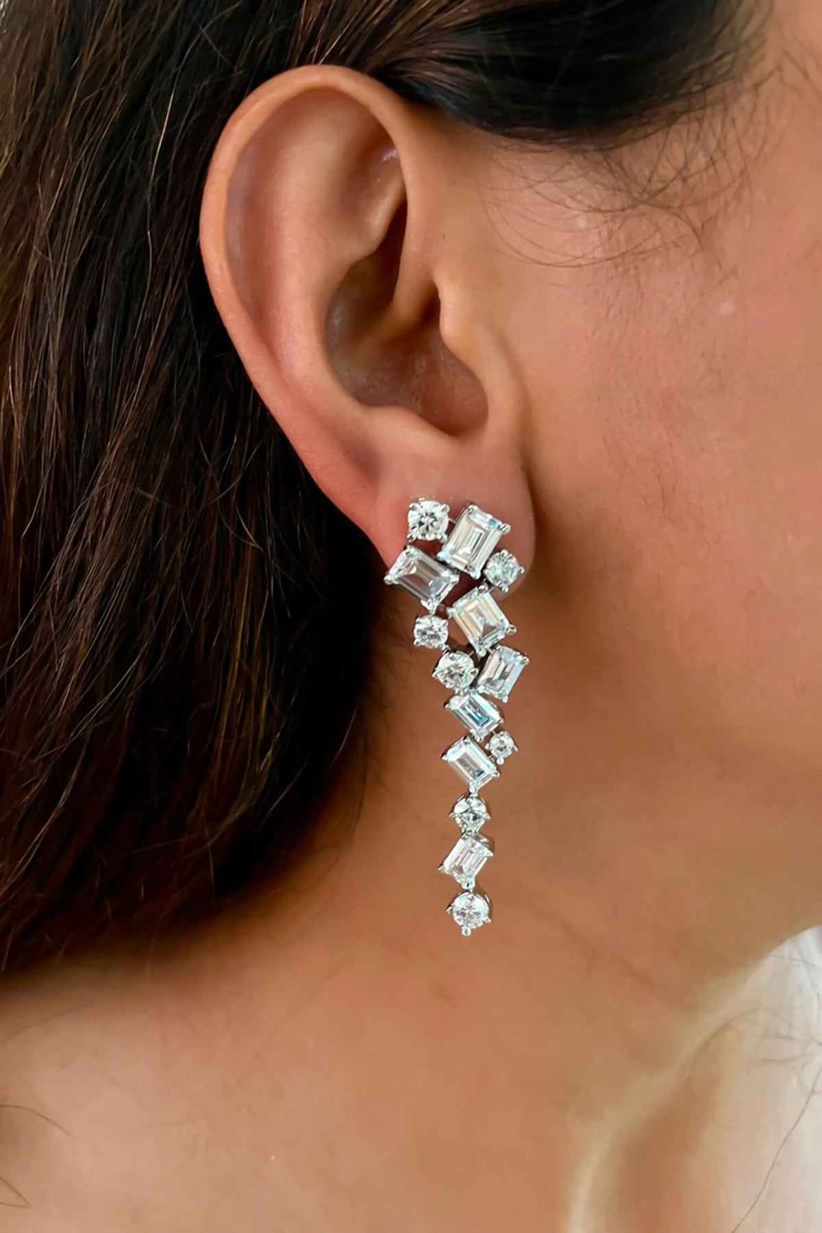 Swarovski Embellished Cluster Necklace Set 