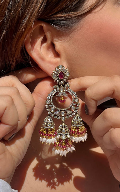 Kundan Polki Embellished Danglers 