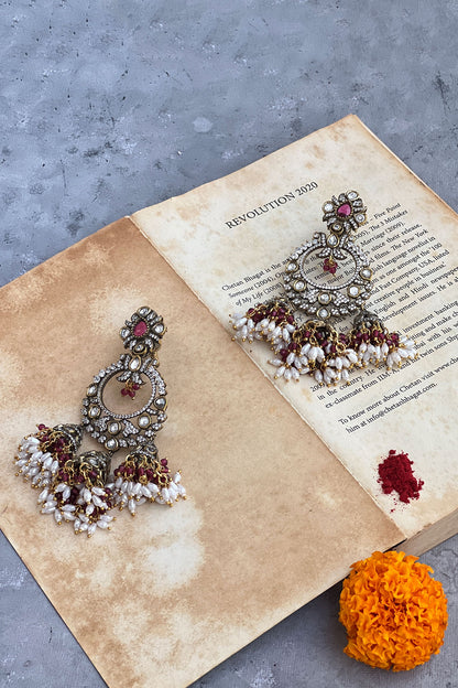 Kundan Polki Embellished Danglers 