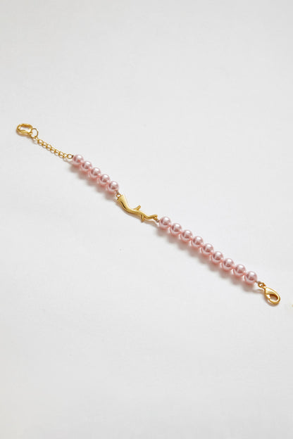 Mocha Pearl Embellished Bracelet 