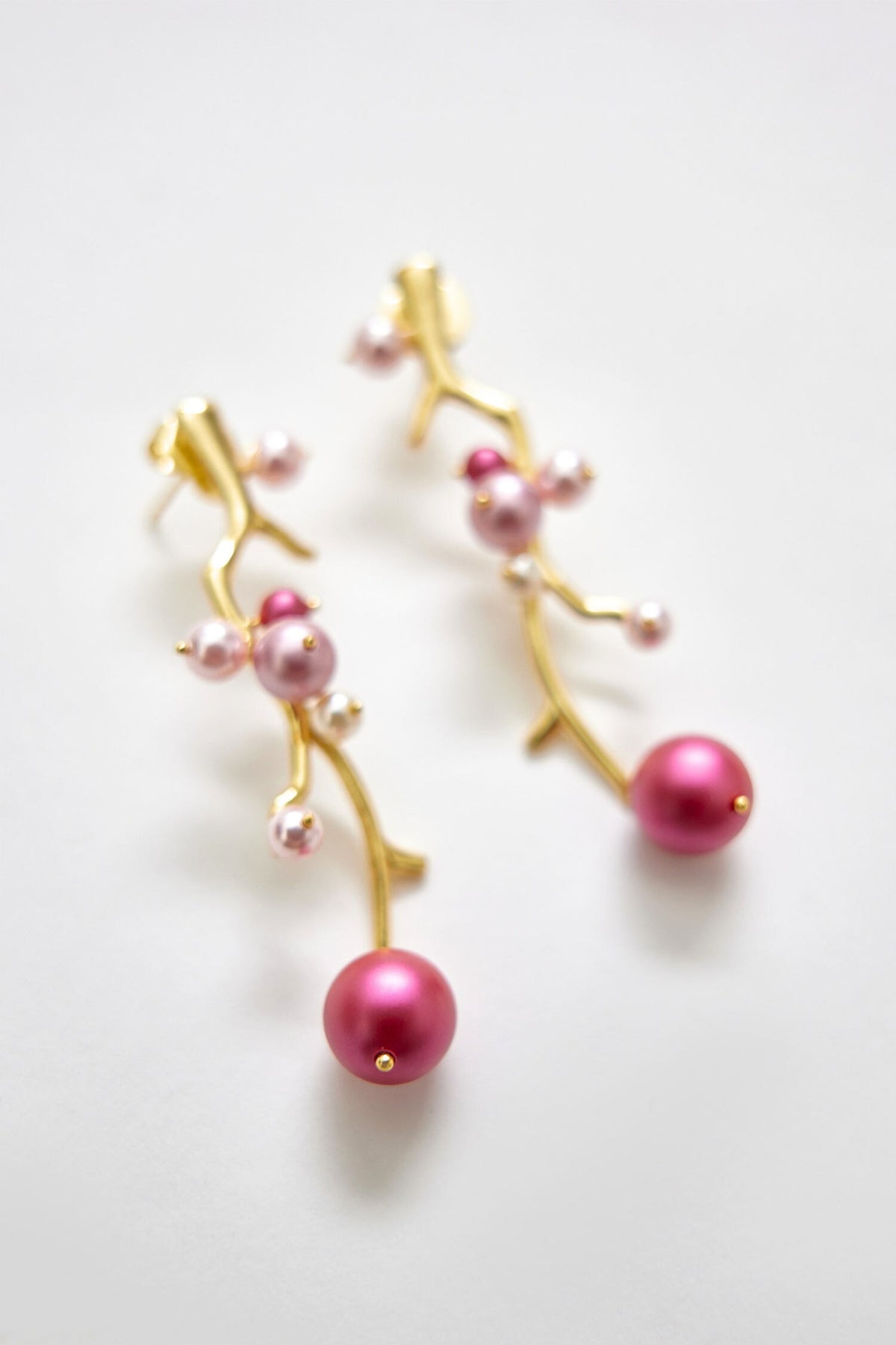 Berries Abstract Carved Earrings 