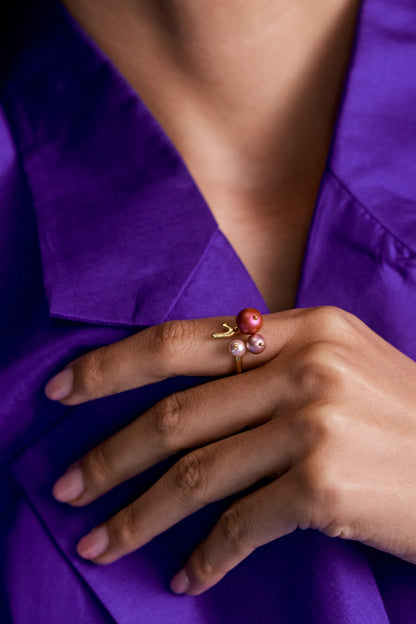 Java Pearl Embellished Ring 