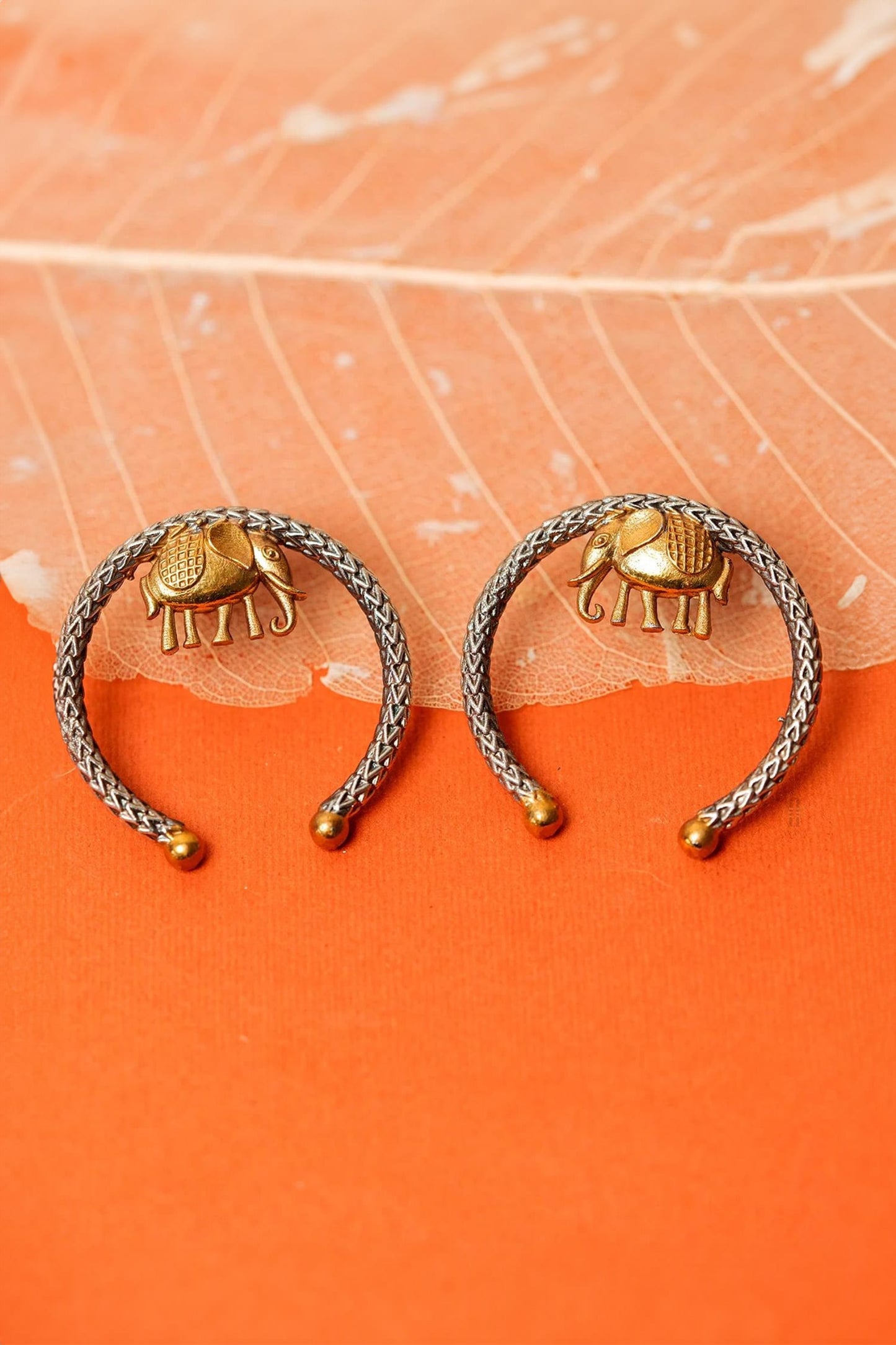 Soulful Elephant Carved Studs 