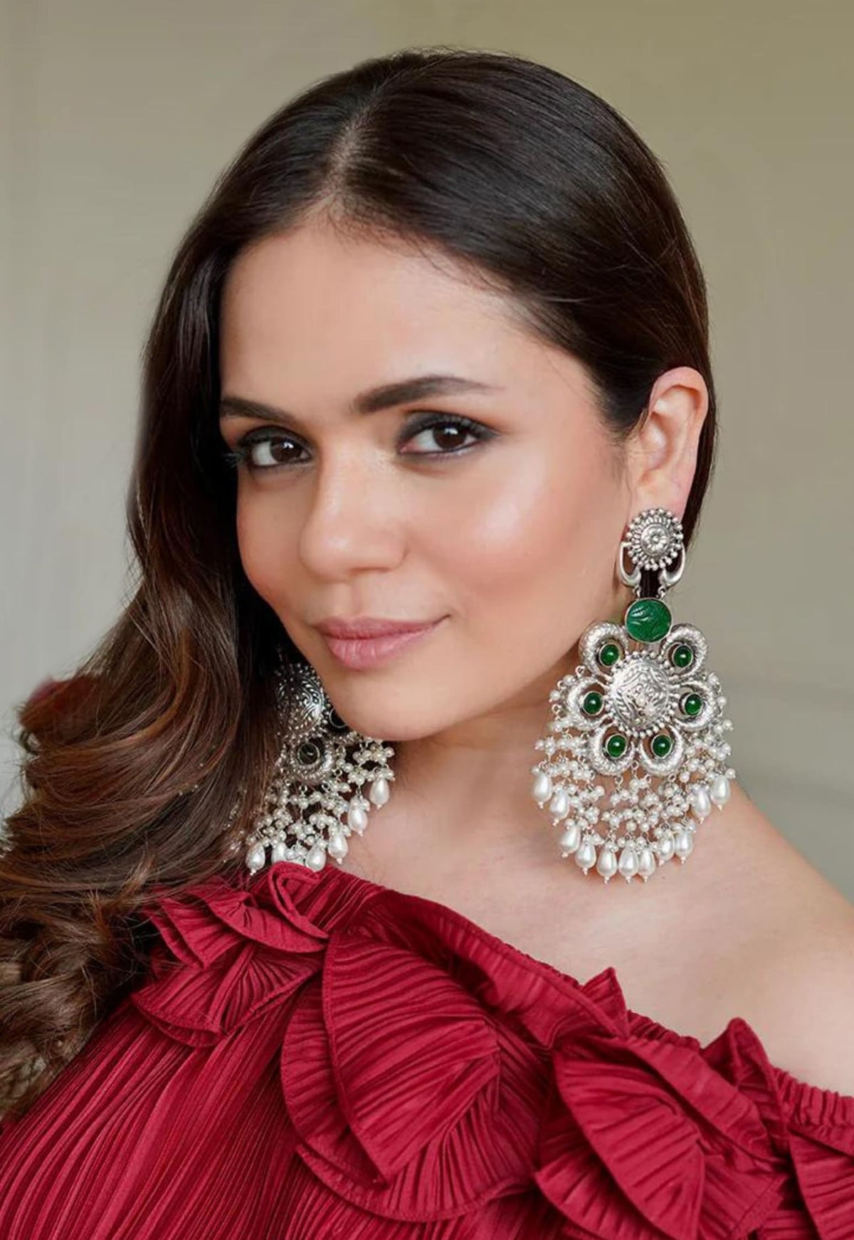 Deva Floral Carved Danglers 