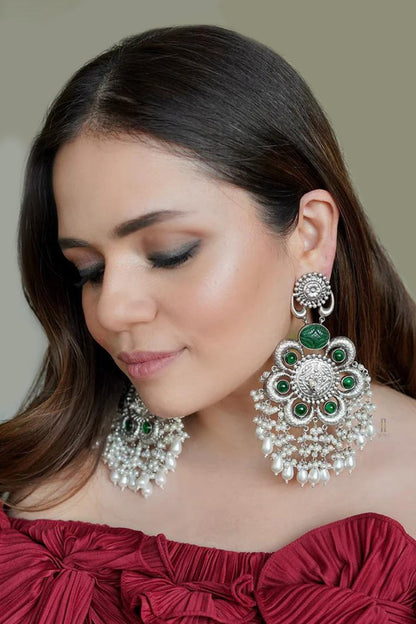 Deva Floral Carved Danglers 