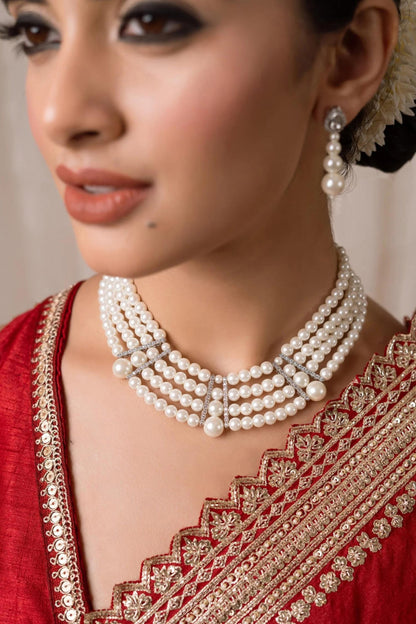 Sumati Pearl Embellished Choker Set 