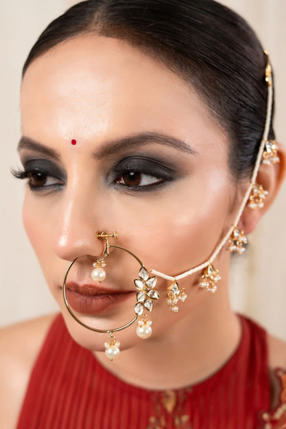 Nidhi Kundan Embellished Nosepin 