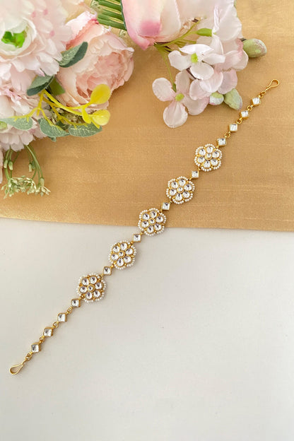 Floral Kundan Embellished Sheeshphool 
