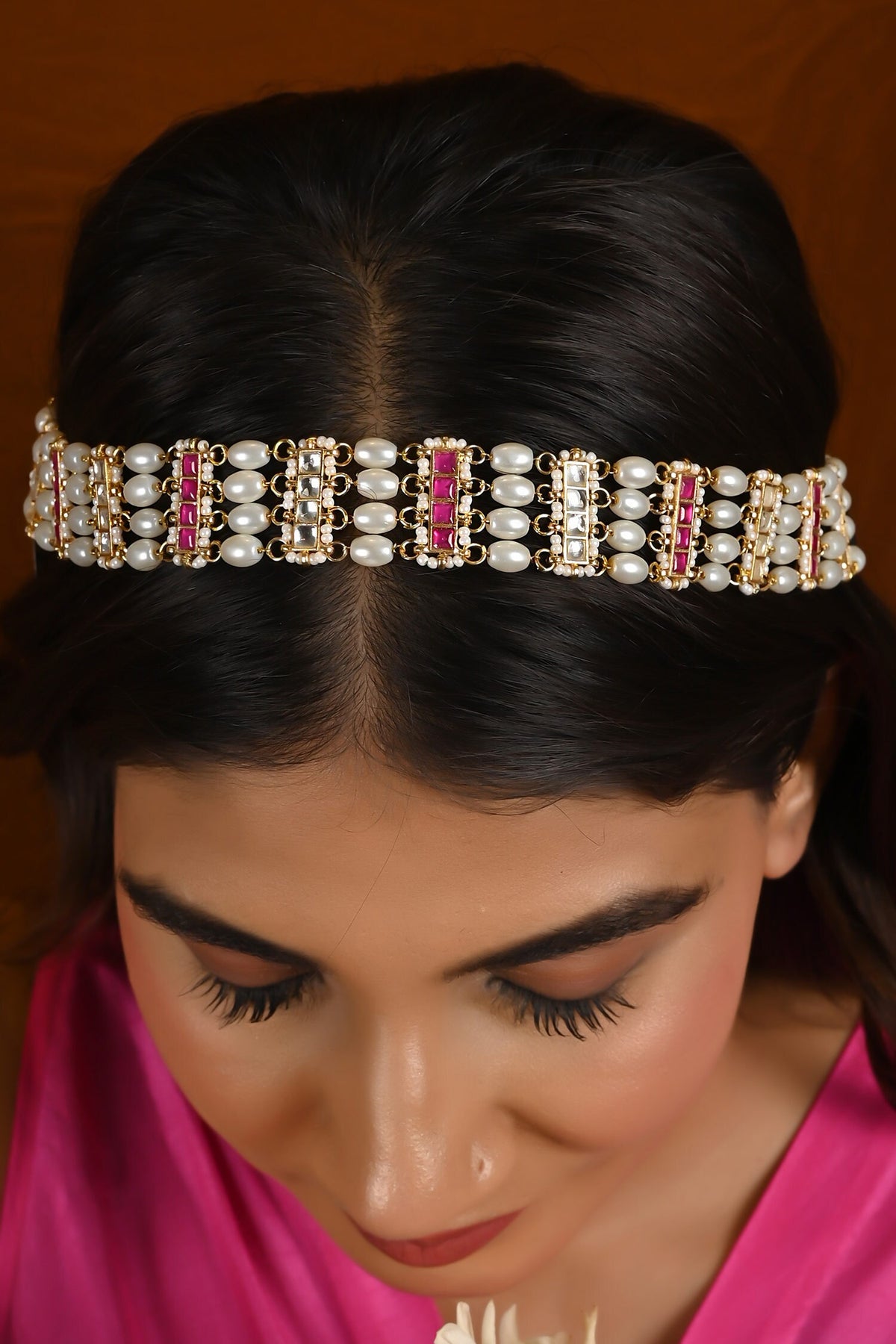 Kundan & Stone Embellished Sheeshphool 