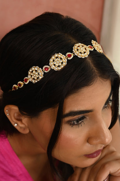Floral Kundan Embellished Sheeshphool 