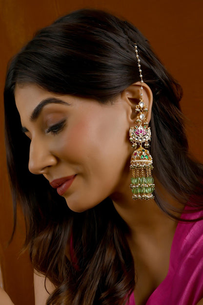 Chaand Embellished Jhumkas 