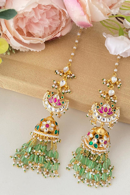 Chaand Embellished Jhumkas 