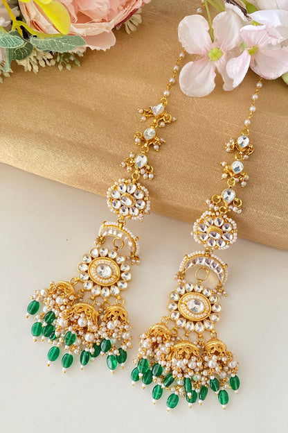 Kundan Studded Chandelier Earrings 