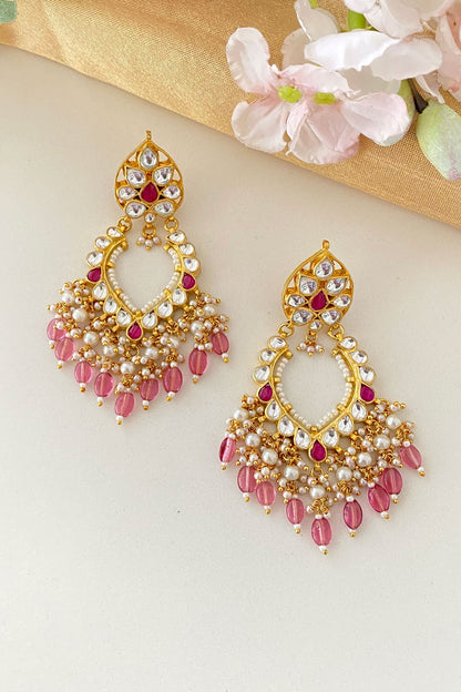Kundan Embellished Droplet Earring 