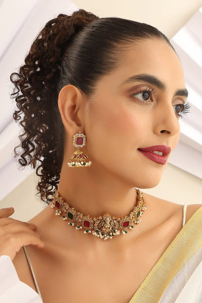 Carved Goddess Choker Set 